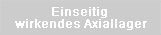 Einseitig wirkendes Axiallager